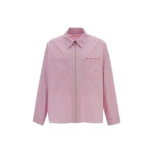 Marni Boxy Fit Cotton Poplin Shirt With Double-Slider Zip Closure - NWT